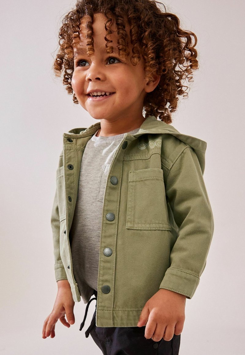Next HOODED  REGULAR FIT - Teksajakk - green hooded shacket