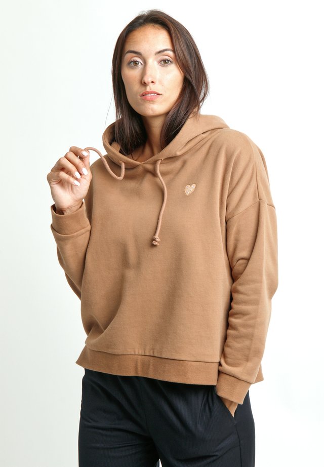 BERNA - Sweat à capuche - camel