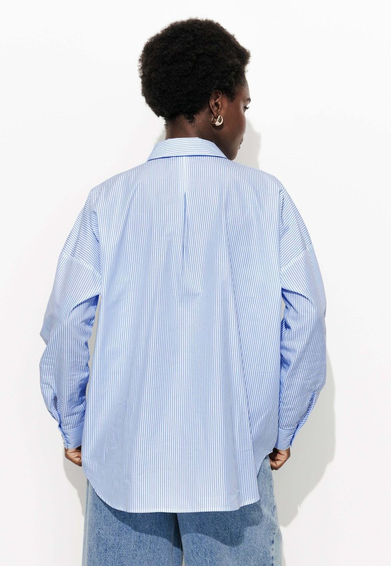 Chemise Rayée Femme The Tog Shop - Petite Taille PL, Bleu Marine/vert, Coton