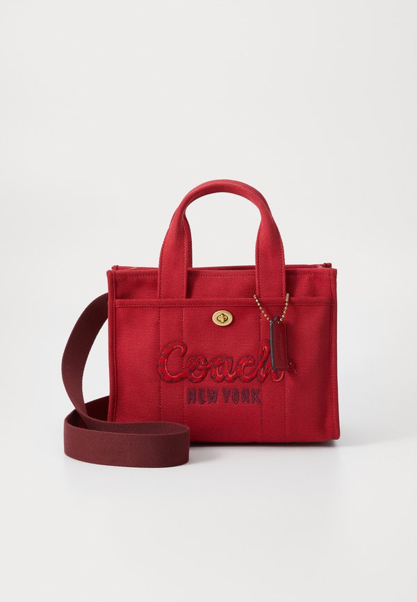 NEW YEAR SNAKE SCRIPT CARGO TOTE - Handbag - ruby