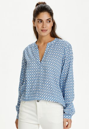 KASARY TILL - Blusa - light blue diamond print