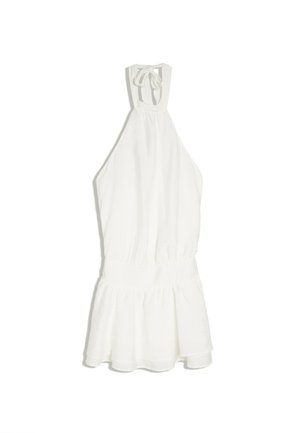 Bershka, HALTER - MINI DRESS - Freizeitkleid - white