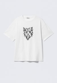 BOXY GRAPHIC - T-shirts med print - white - tiger wolf