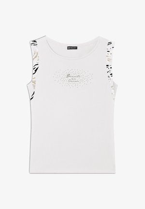 Freddy SENZA MANICHE CON DETTAGLI - Top - white sand zebra animalier