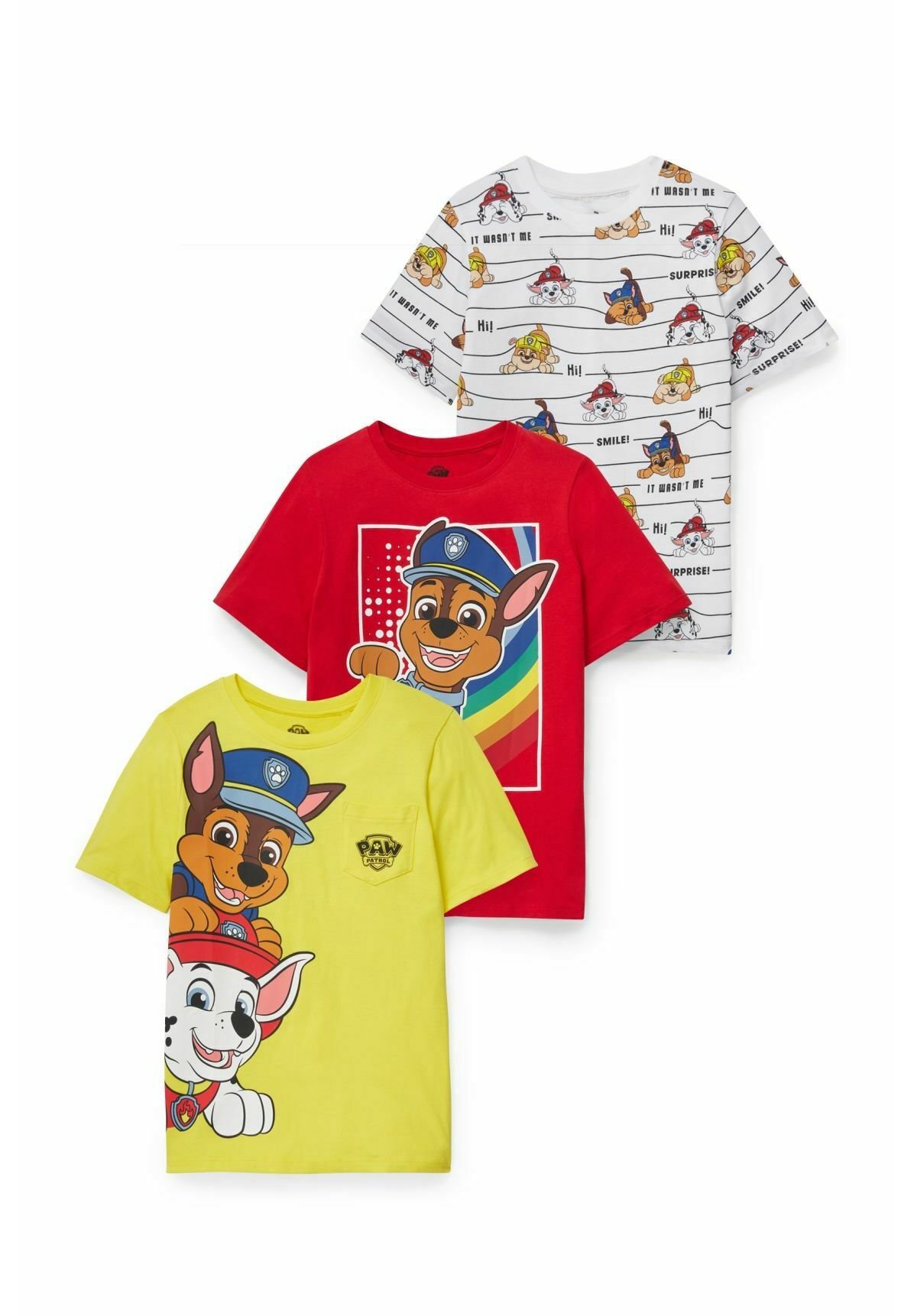 C\u0026A 3 PACK PAW PATROL - T-Shirt - Print T-shirt - yellow - Zalando.de
