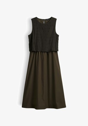 OPUS, LOOSE SMOCKED WAIST - Robe de jour - deep green