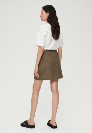 KURZER - Wrap skirt - salbeigrün