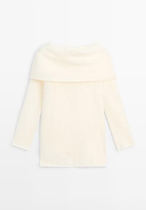 Massimo Dutti SWEATER WITH EXPOSED SHOULDERS - Pullover - white
