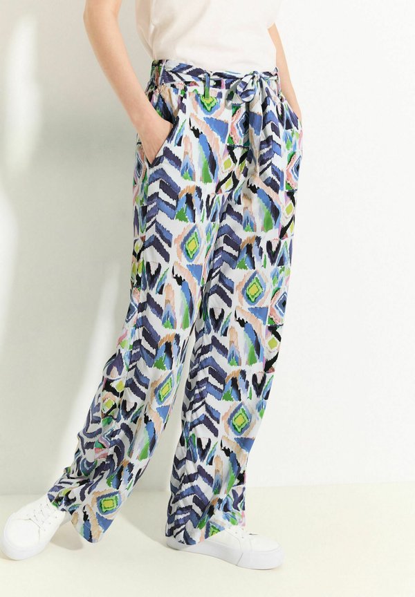 MULTICOLOR PRINT - Stoffhose - weiß