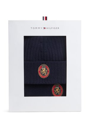 Tommy Hilfiger, CREST SCARF AND BEANIE GIFT BOX WITH WOOL - Шал - blue