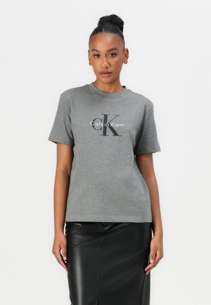 Print T-shirt - med grey heather