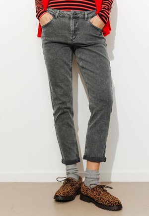 LUCIEN GIRLFRIEND CROPPED - Jeans fuselé - jeans gris