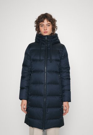 COAT LONG FIXED HOOD WITH DRAWSTRING LONG ZIPPER - Down coat - deep blue sea
