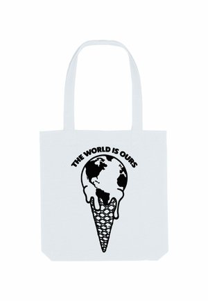 THE WORLD IS OURS PRINT - Cabas - white