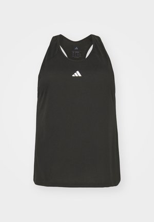 TRAIN ESSENTIALS MINIMAL BRANDING RACERBACK - Toppi - black