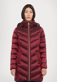 MICHAEL Michael Kors HOODED LONGLINE CHEVRON - Wintermantel - dark red