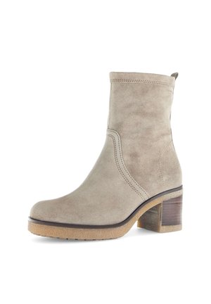 Enkellaarsjes met plateauzool - kiesel micro