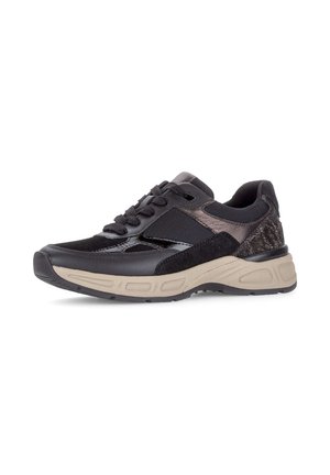 Gabor, GABOR SNEAKER LOW - Sneakers laag - black brown comb