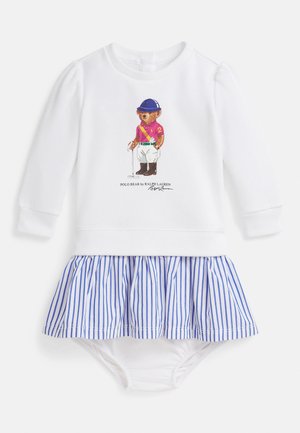 POLO BEAR FLEECE DRESS & BLOOMER SET - Dienas kleita - white