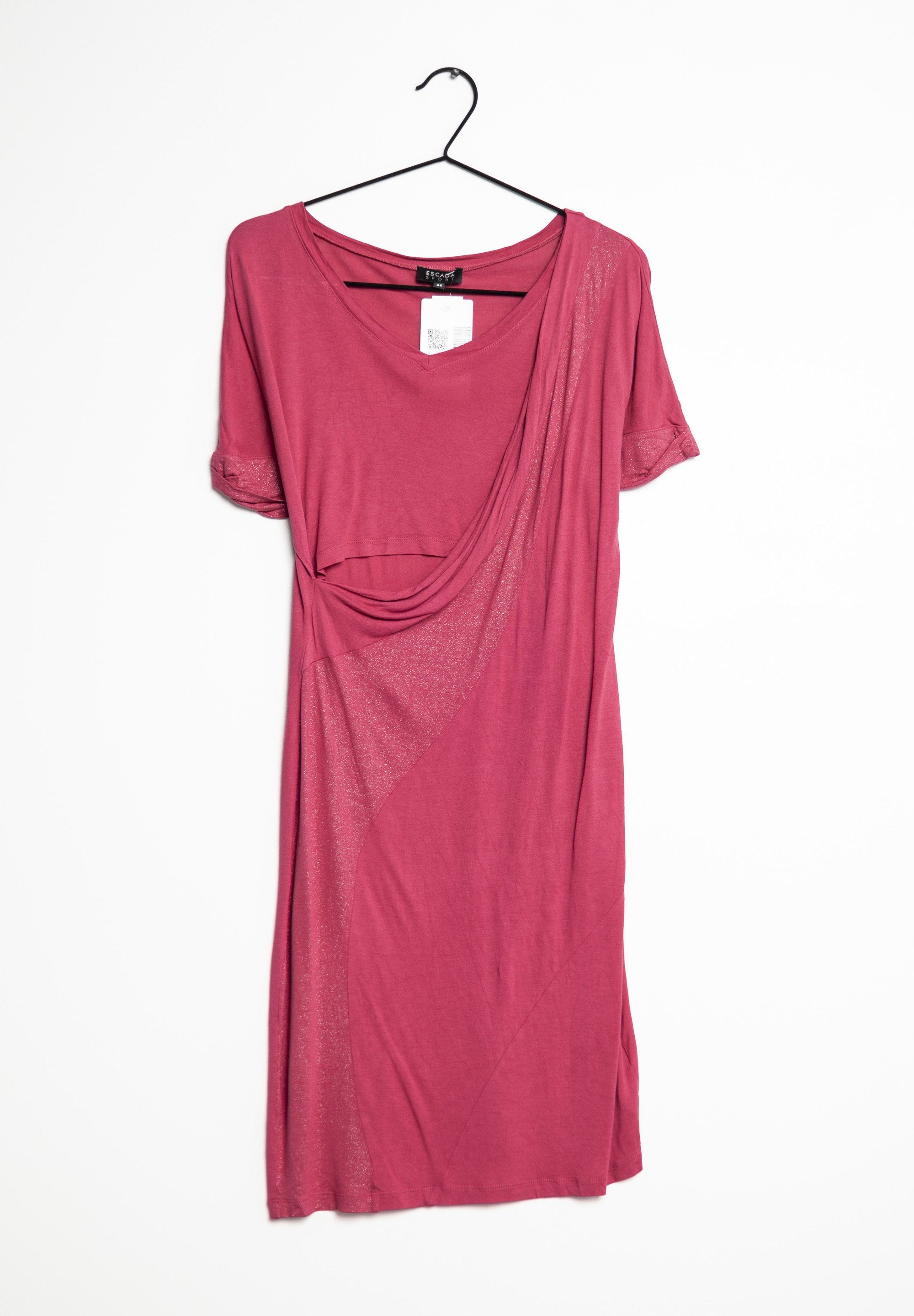 strapless open back dress Vintage Margaretha Ley Escada Pink Dress With Drop Waist and Bow  Modig