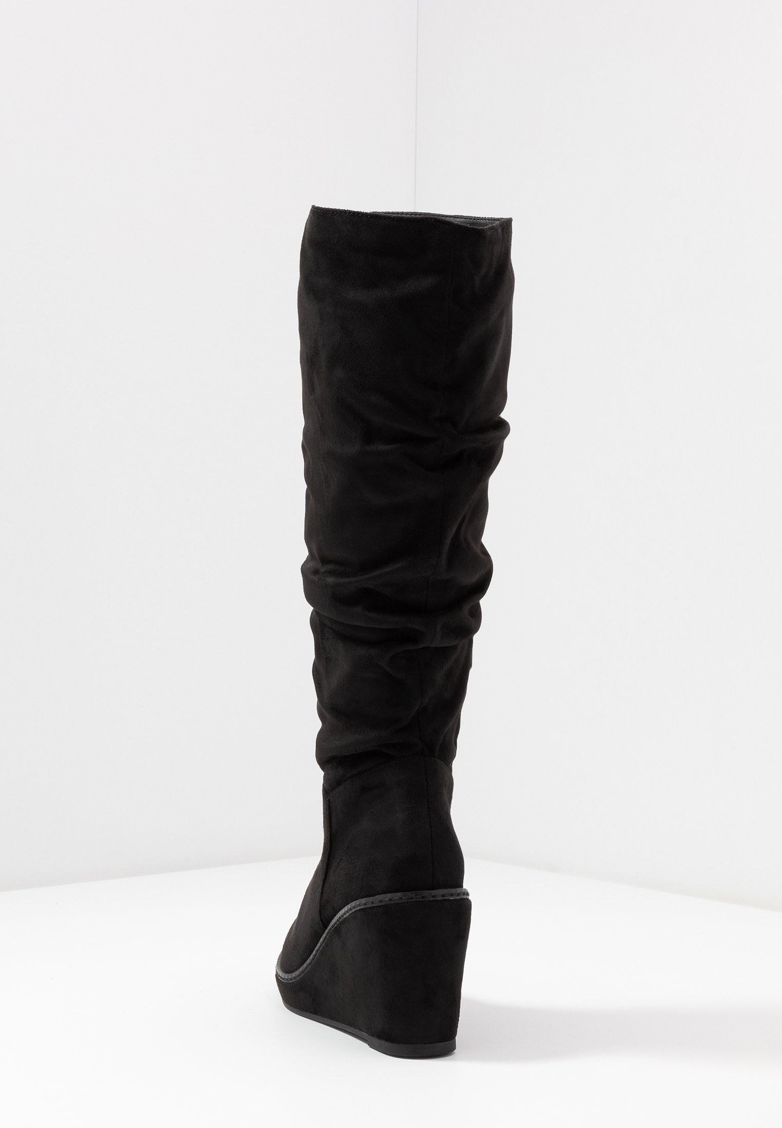 new look black wedge boots