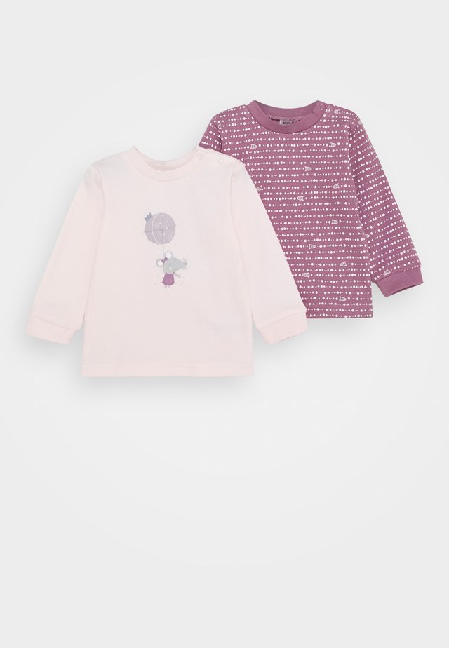 2 PACK - Long sleeved top - light pink/berry