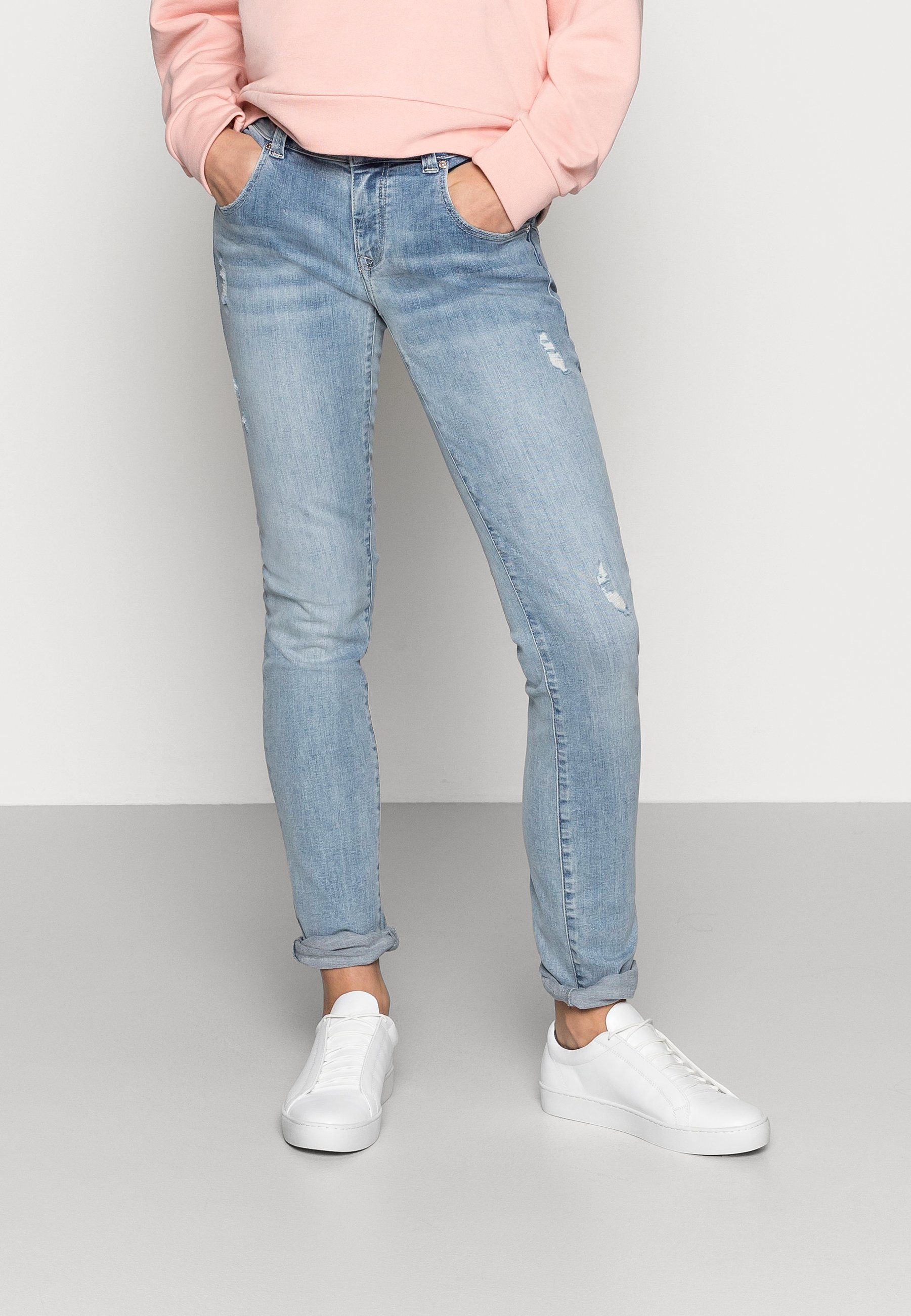 Mavi LINDY - Prigludę džinsai - mid brushed glam/šviesiai mėlyno džinso -  Zalando.lt
