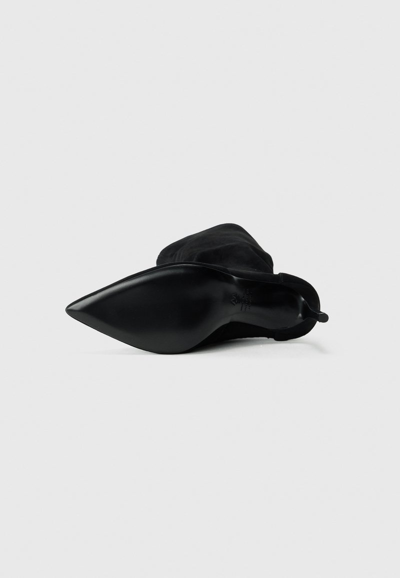 Bottines Stuart Weitzman Talons Hauts Noir Cuir - Pointure 7, Bout Ouvert, Excellent état