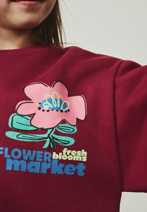 Next, SWEATSHIRT AND FLARE LEGGINGS SET - Sweatshirt - berry pink flower