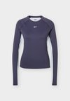 ID RUNNING LONG SLEEVE - Блуза с дълги ръкави - dark indigo/tranquil blue
