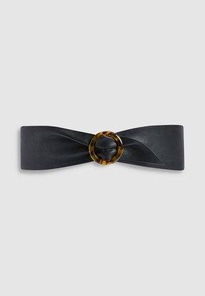 BLACK WIDE LEATHER BELT - Belt - black