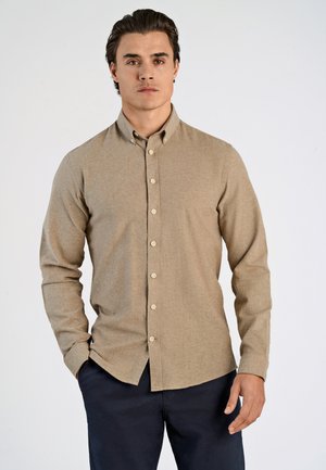 Lindbergh BRUSHED SHIRT - Camisa - mid brown