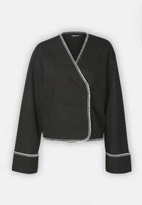 BLANKET STITCH JACKET - Giacca leggera - black
