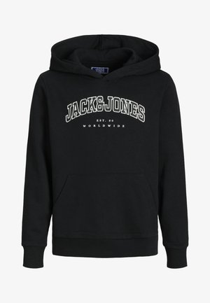 JJECALEB VARSITY HOOD - Pulover s kapuco - schwarz