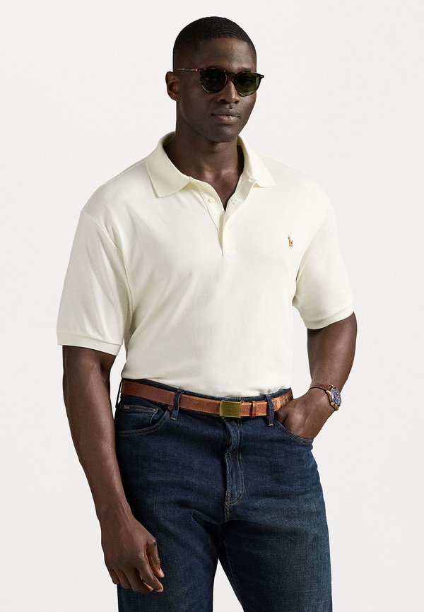 SOFT COTTON POLO SHIRT - Polo shirt - pale cream