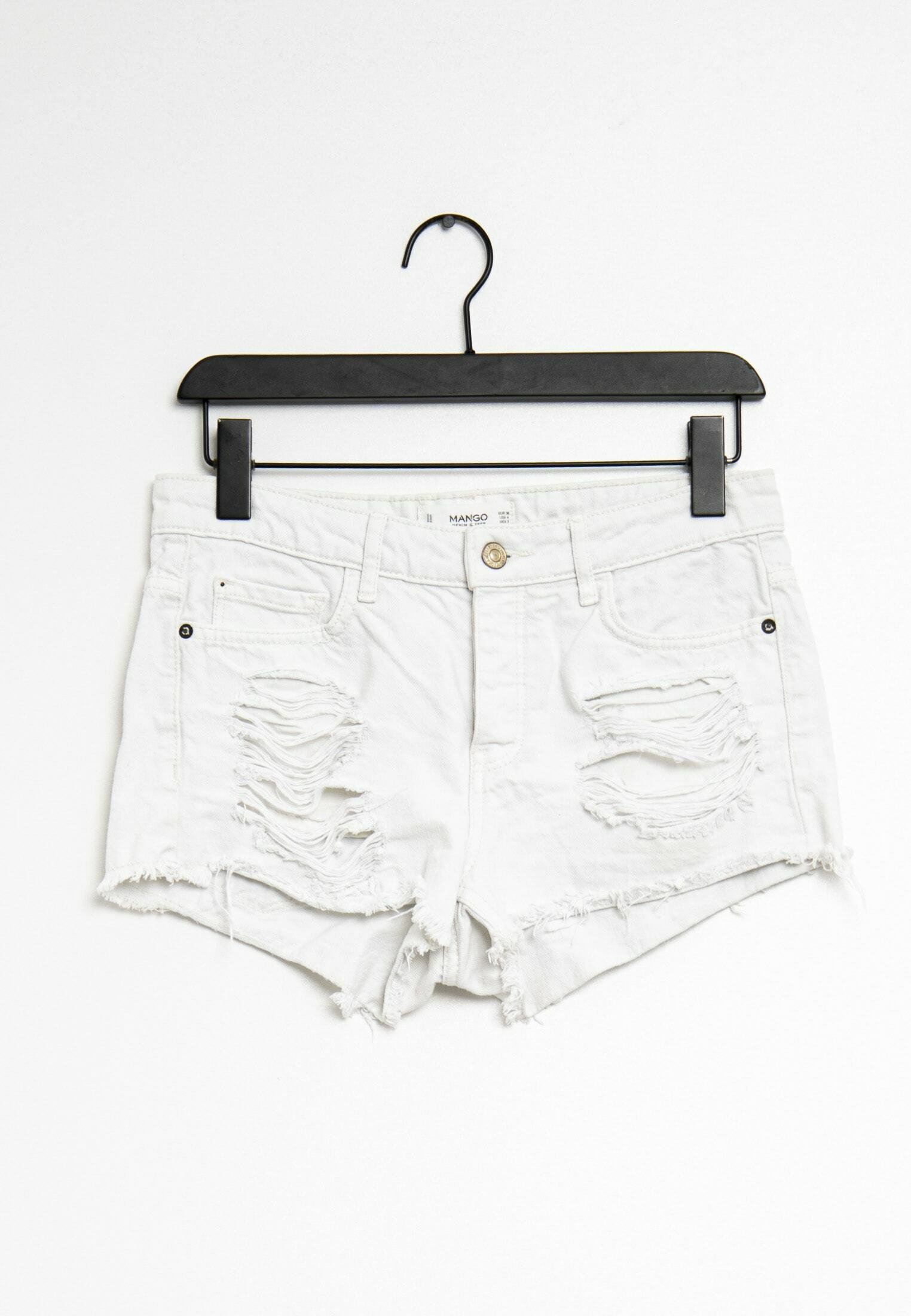 Mango Shorts vaqueros - white/blanco - Zalando.es