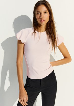 Bershka, BALLOON RAGLAN SLEEVE - T-SHIRT - T-shirt basique - light pink