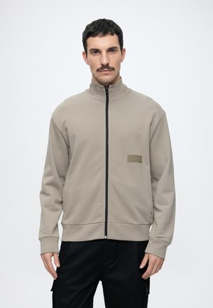 BOSS COLLAR FULL ZIP jasnozielony