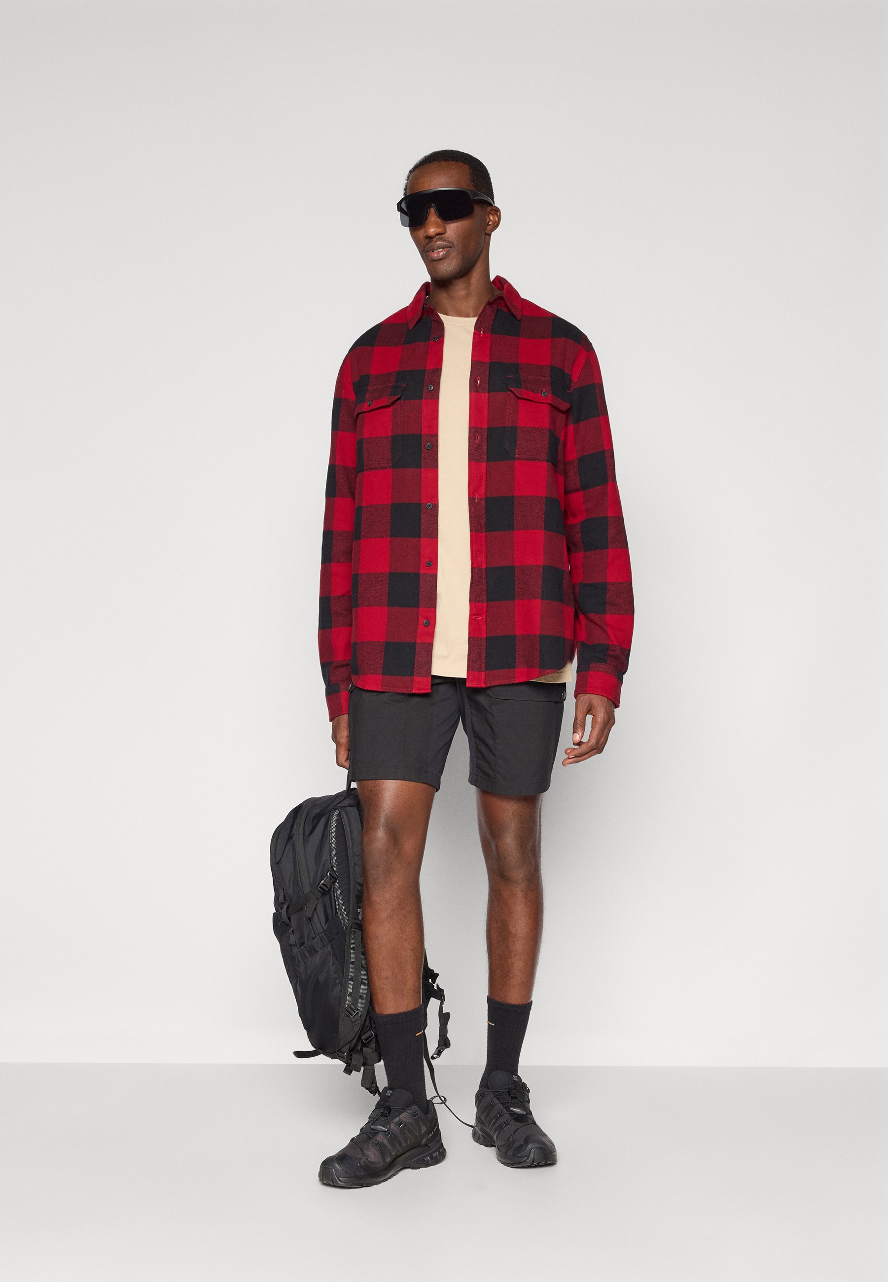 Fjällräven ÖVIK HEAVY FLANNEL SHIRT M - Shirt - red/black/red
