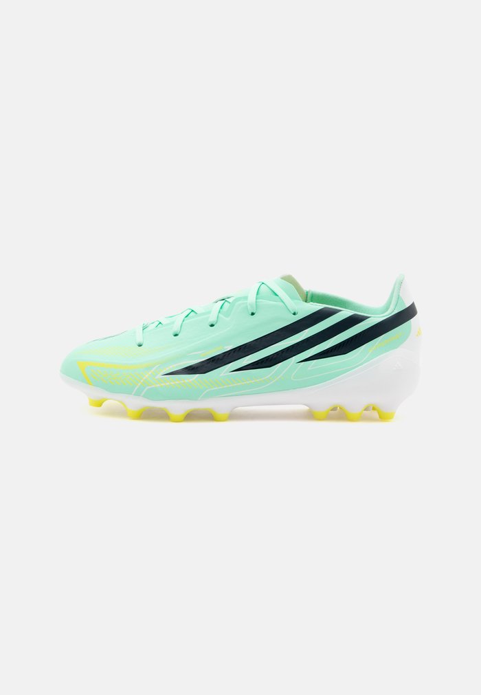 adidas F50 HYPERFAST LEAGUE ARTIFICIAL GROUND KIDS UNISEX - Football boots artificial grass - pulse mint/night navy/solar lemon