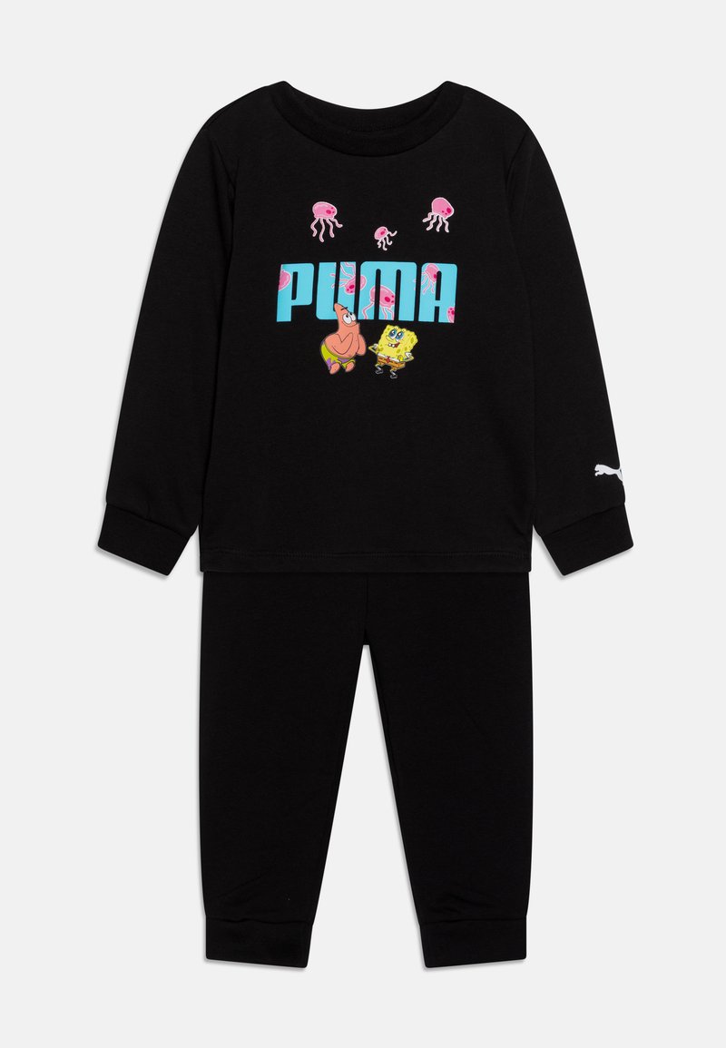 Puma SPONGEBOB MINICAT CREW JOGGER UNISEX SET Tuta black/nero
