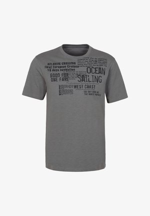 john devin, Print T-shirt - grau