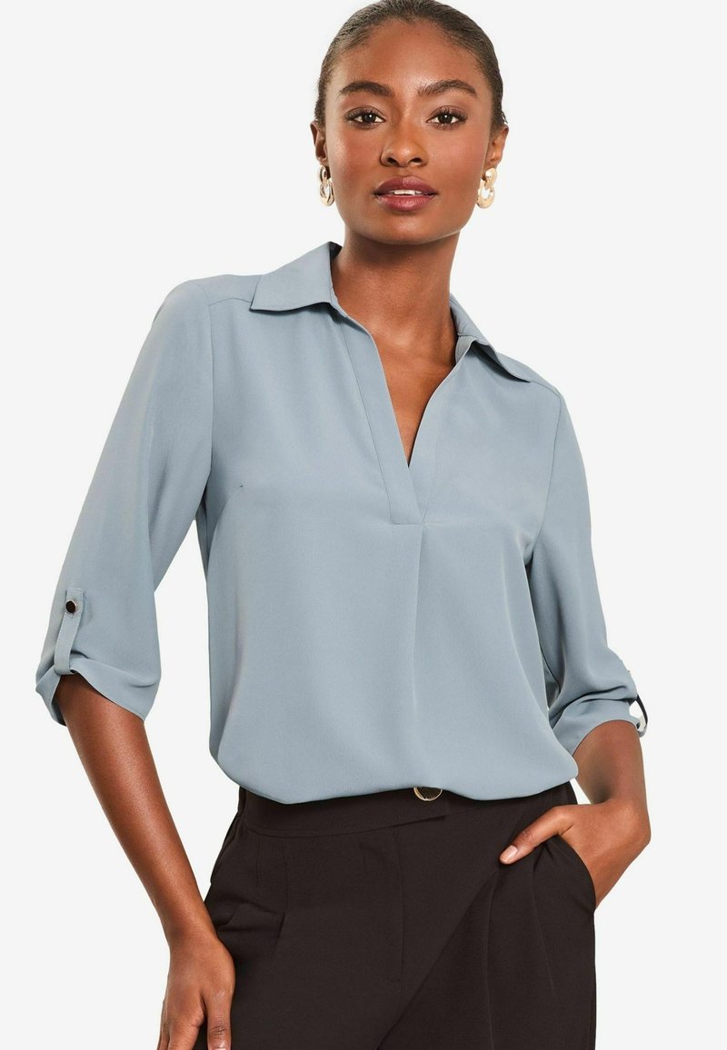 Lipsy V NECK 3/4 SLEEVE COLLARED - REGULAR FIT - Bluse - blue