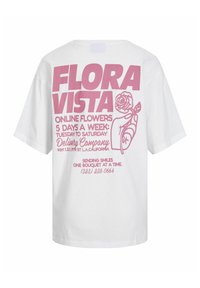 JJXX JXMILLOW LOOSE TEE - Apdrukāts T-krekls - bright white