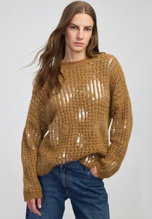 Strickpullover - caramel