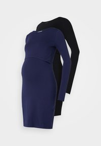 2 PACK - Jerseykleid - dark blue/black