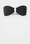 BEACH BOUND RING FRONT BANDEAU - Bikini felső - black