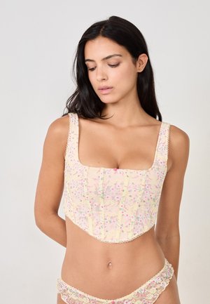 PASSIONNELLE - Bustino - light yellow/pink