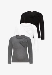 Unausgewählt, schwarz/dunkelgrau/weiß