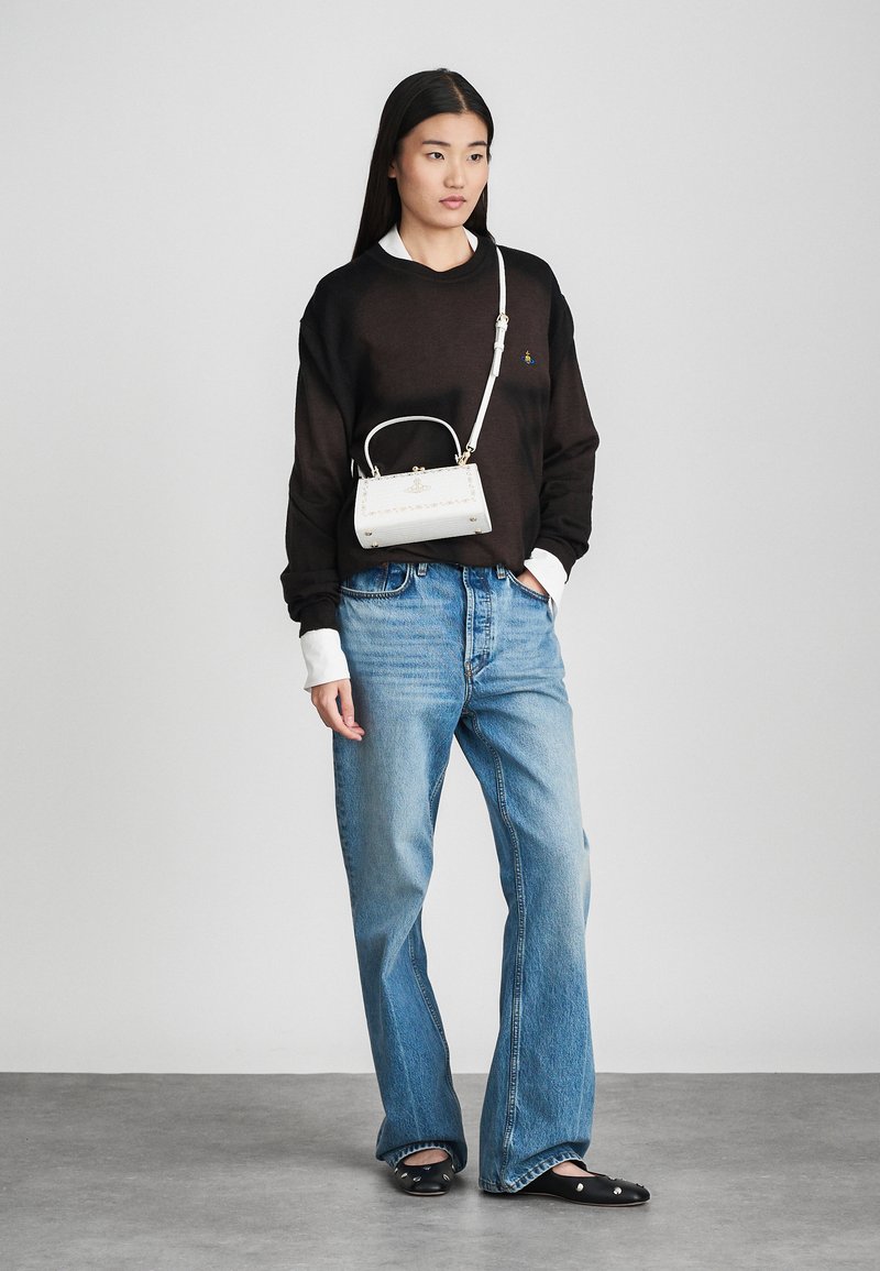 Gabor Vivien Borsa A Tracolla Donna - Bianco, Manico Intrecciato, 28x9x23 Cm